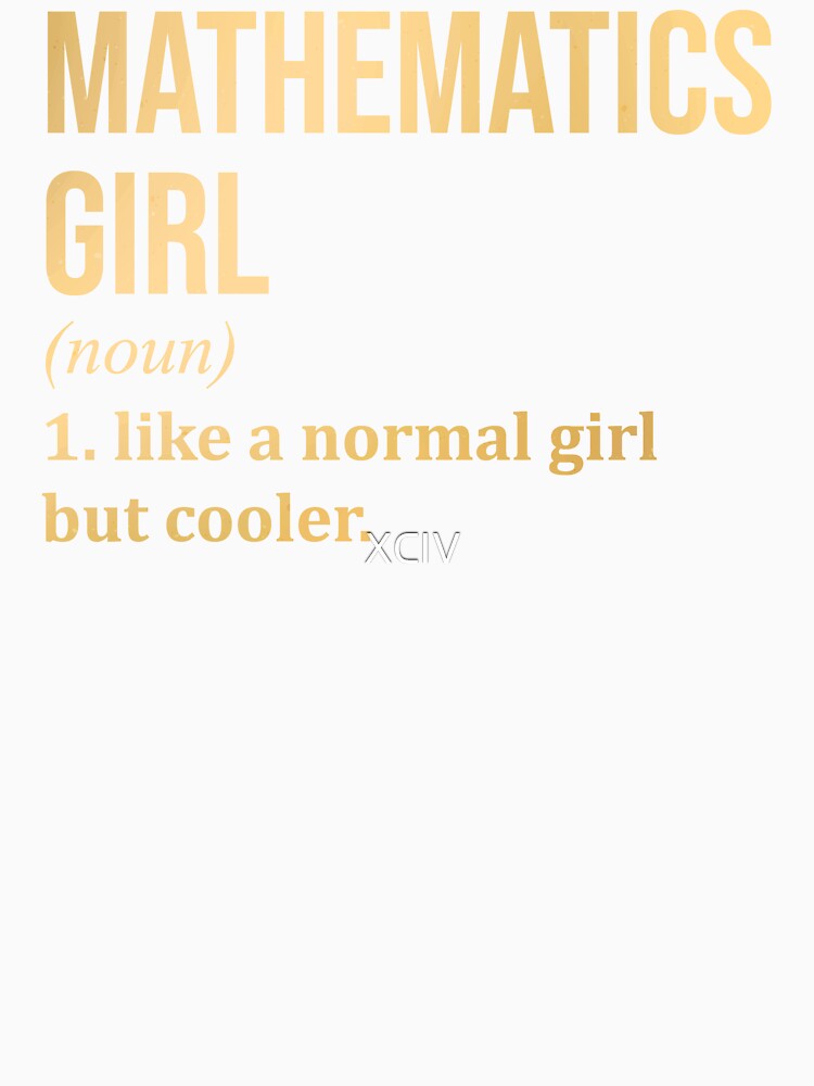 Mathematics Girl Definition in Gold by XCIV