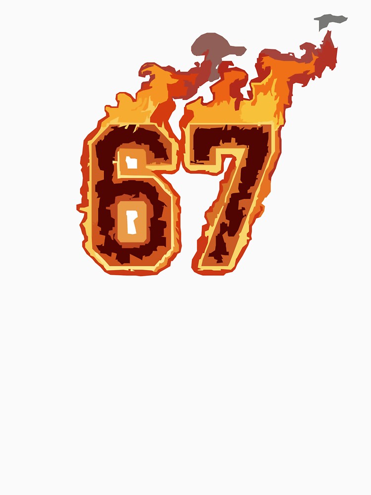 “Number 67 in flames, burning fire” by JJNFX