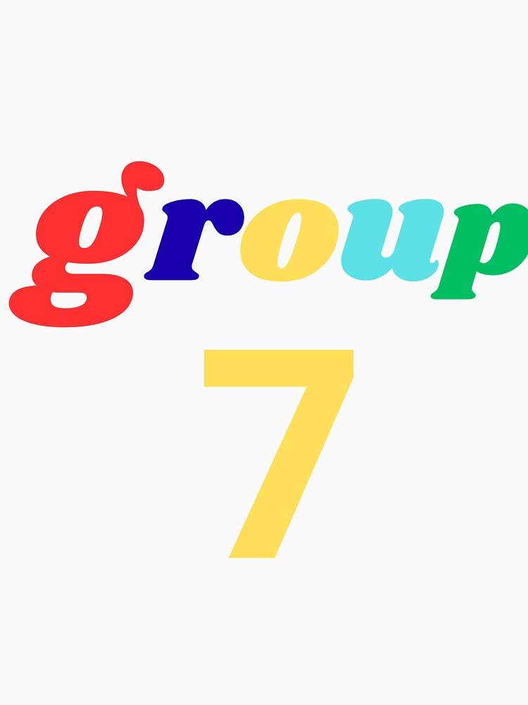 Group 7 Team Spirit - Bright Multicolored Letters by strongdisgner