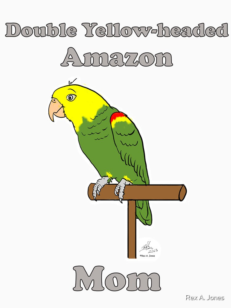 Double Yellow-headed Amazon Mom - Oscar Jones by Laughing Parrot Studio