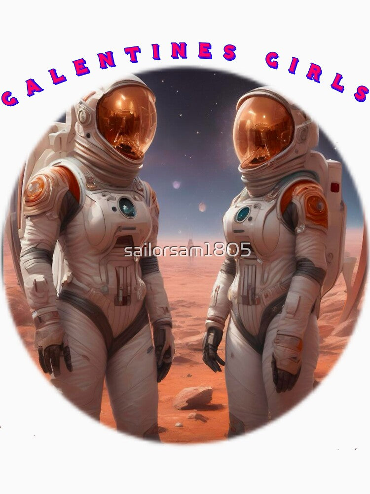 Girlfriend Spacewomen galentines girls thinking of galentines day gifts and exchanging galentines days wishes by sailorsam1805