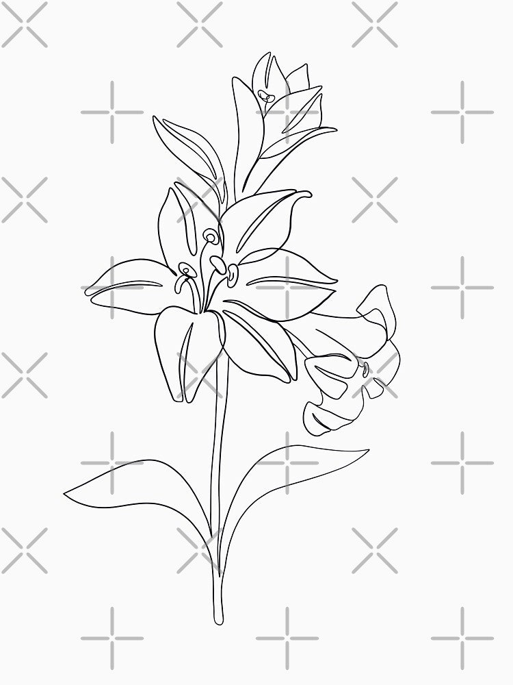 Lily Line Art Illustration by StudioMinaar
