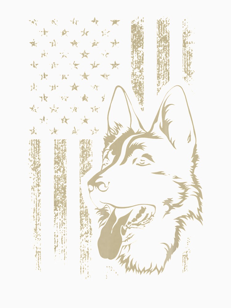 Dog Lover Gift Patriotic German Shepherd American Flag by shirleyfinley