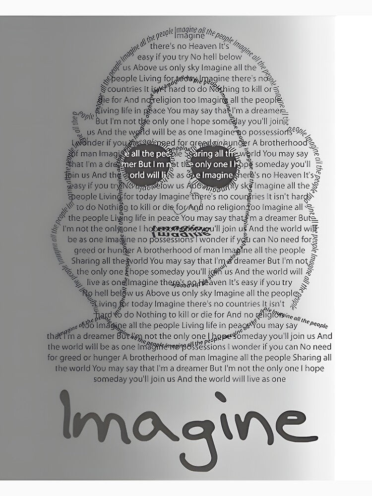 Imagine Peace Lyric Art | PERFECT GIFT FOR YOU AND FRIENDS by ThomasSurette