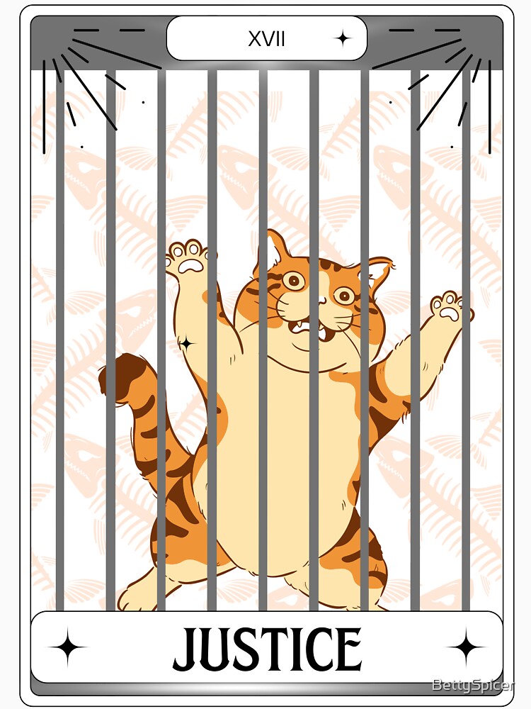 Tarot Card Tiger Cat Justice by BettySpicer