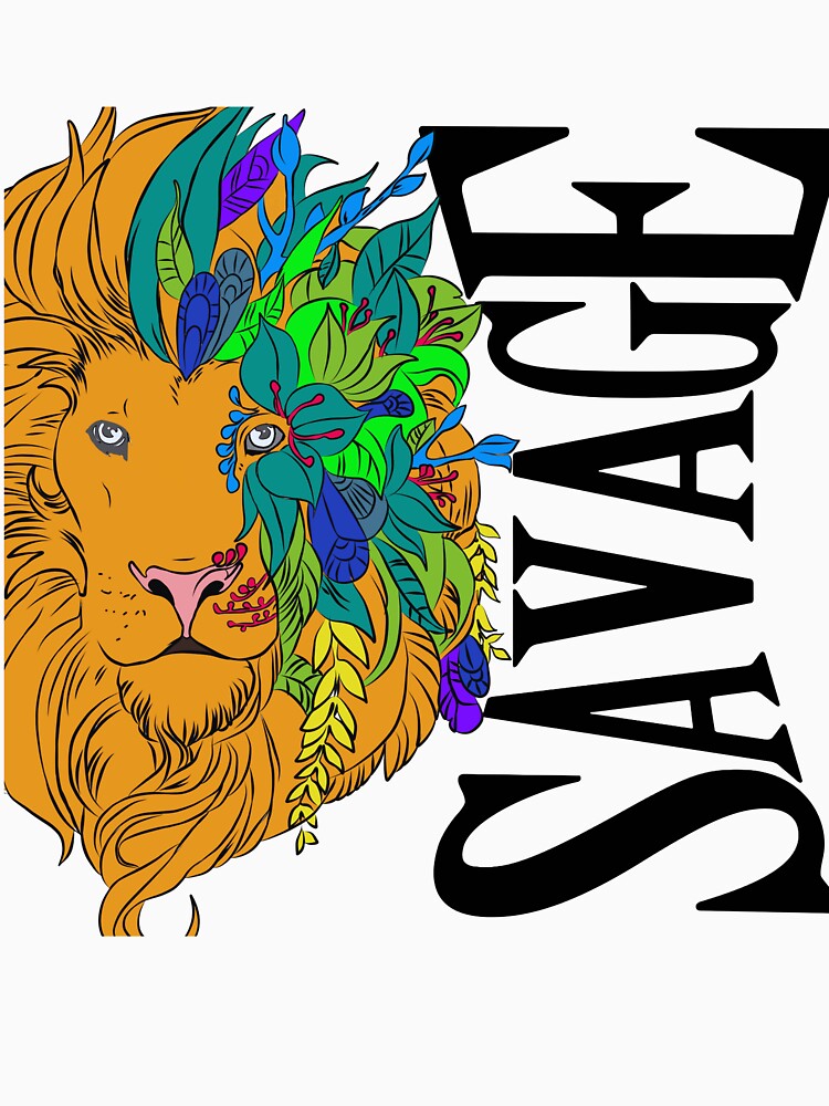 Lion Savage T-shirt Design by Zaranova