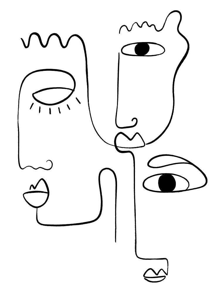 Abstract Faces by Tinteria