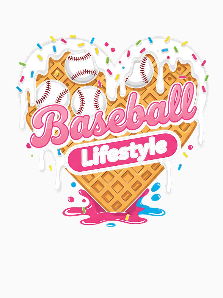 Baseball Home Plate Drip for Boys Ice Cream Spinkle by facegm