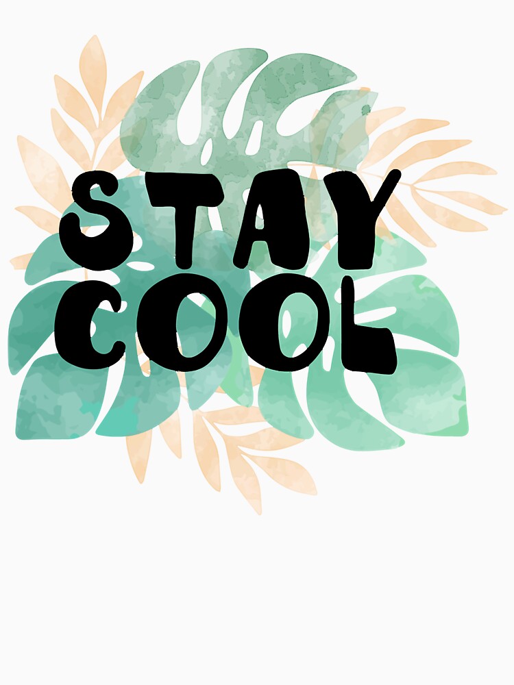 Stay cool - Watercolor tropical leaf seamless by FestiProper