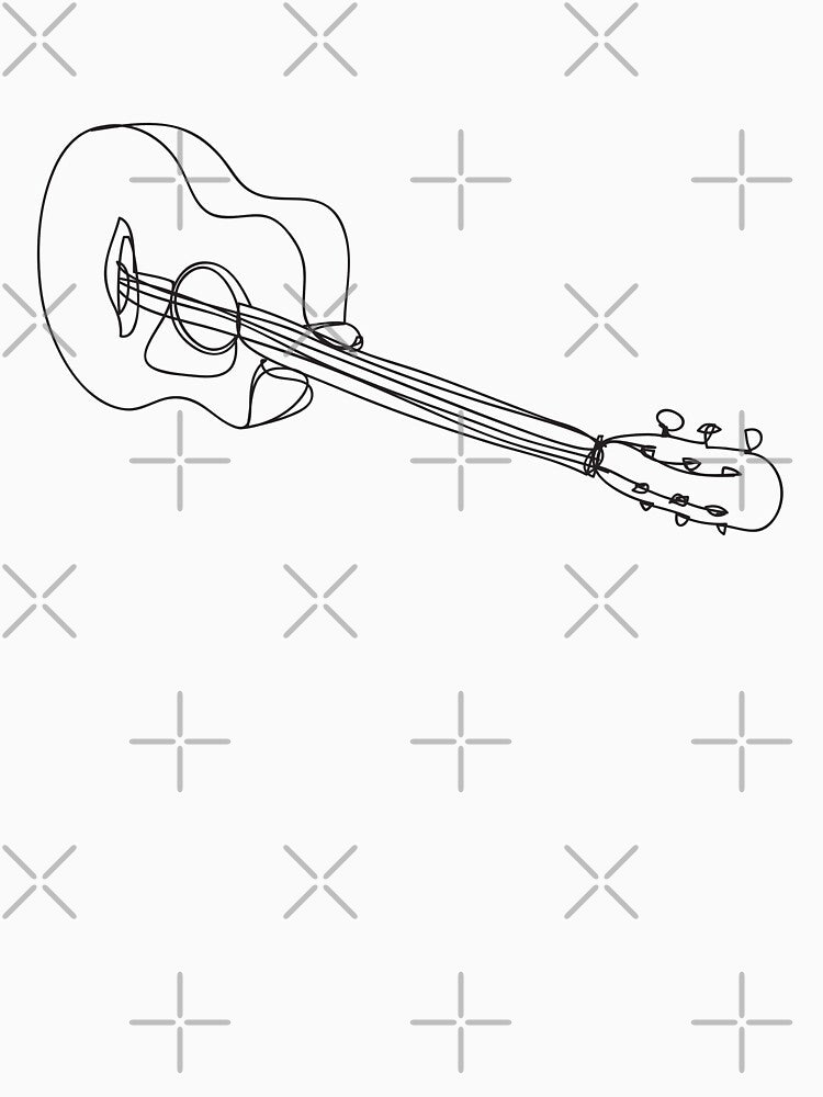 Guitar Abstract Line Art For Music Lovers And Guitarist - Abstract Line Art Music by Funwithmusic