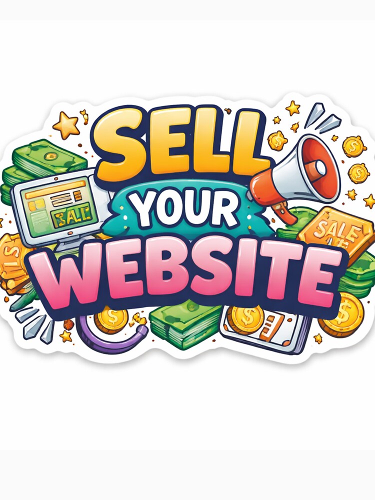 Sell Your Website Sticker Make Money Online by Sticker Hubs
