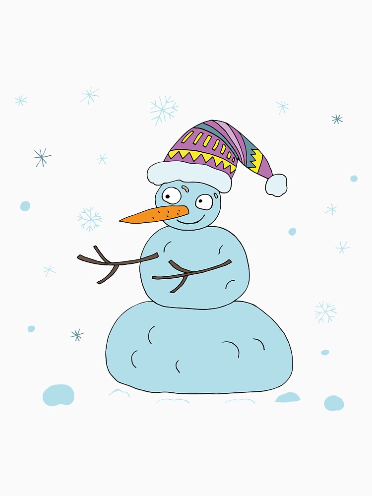 Snowman catches snowflakes by Olga81creative