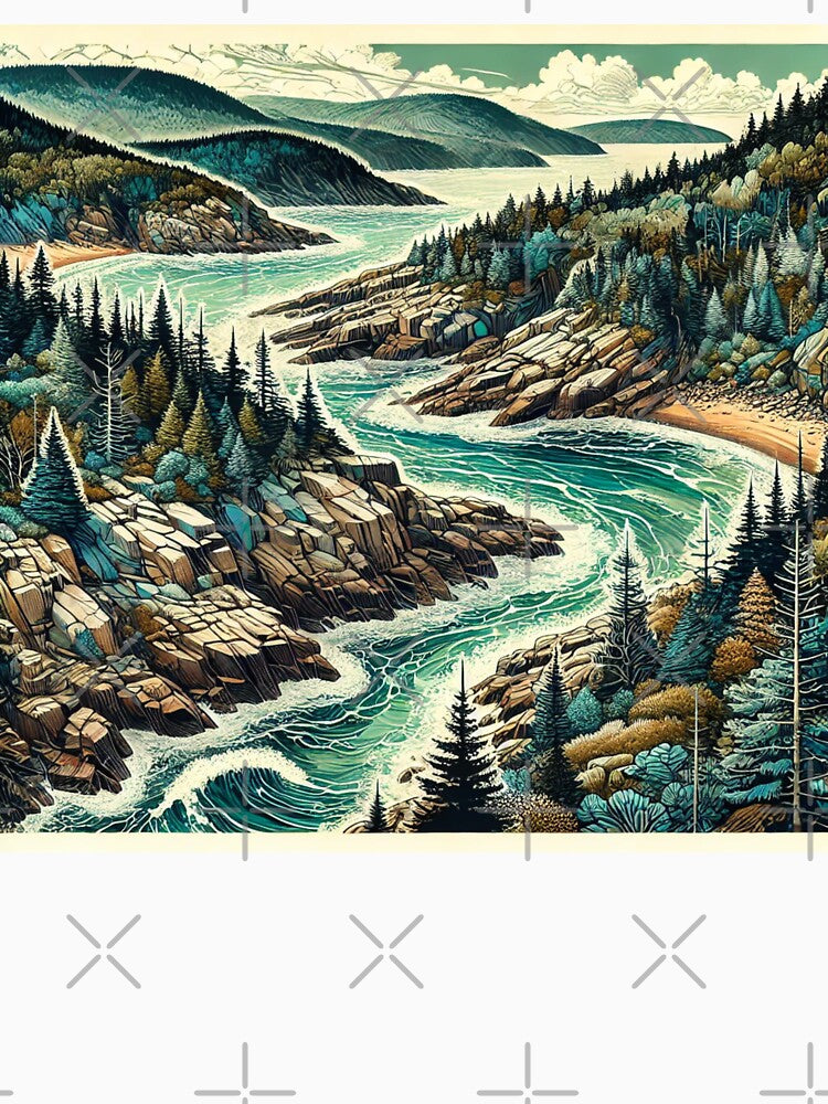 National Parks Series #24 – Acadia National Park – Coastal Serenity by Meta2Physical