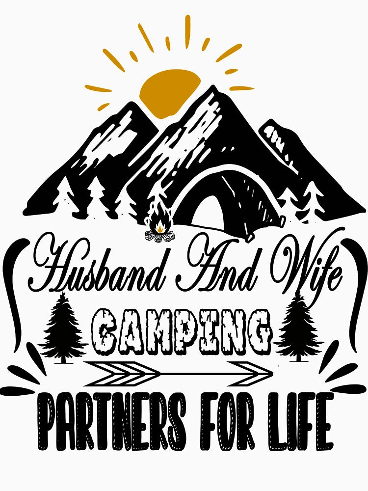 Husband And Wife Camping Partners For Life, love by ESAMSTORE