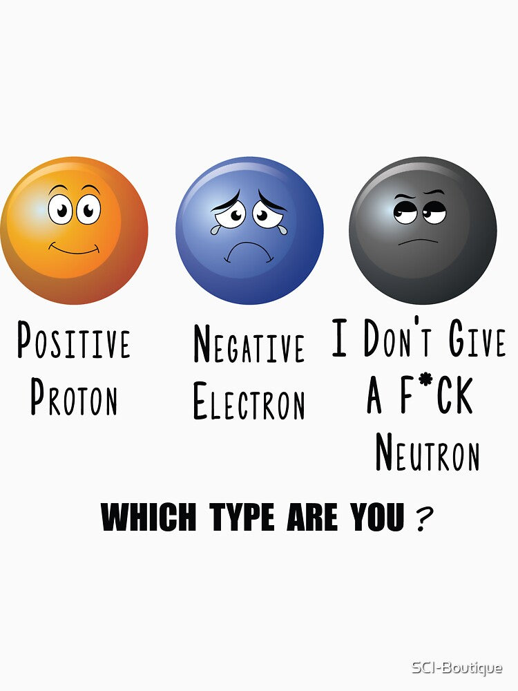 Proton, Electron, Neutron Science Themed Design by SCI-Boutique