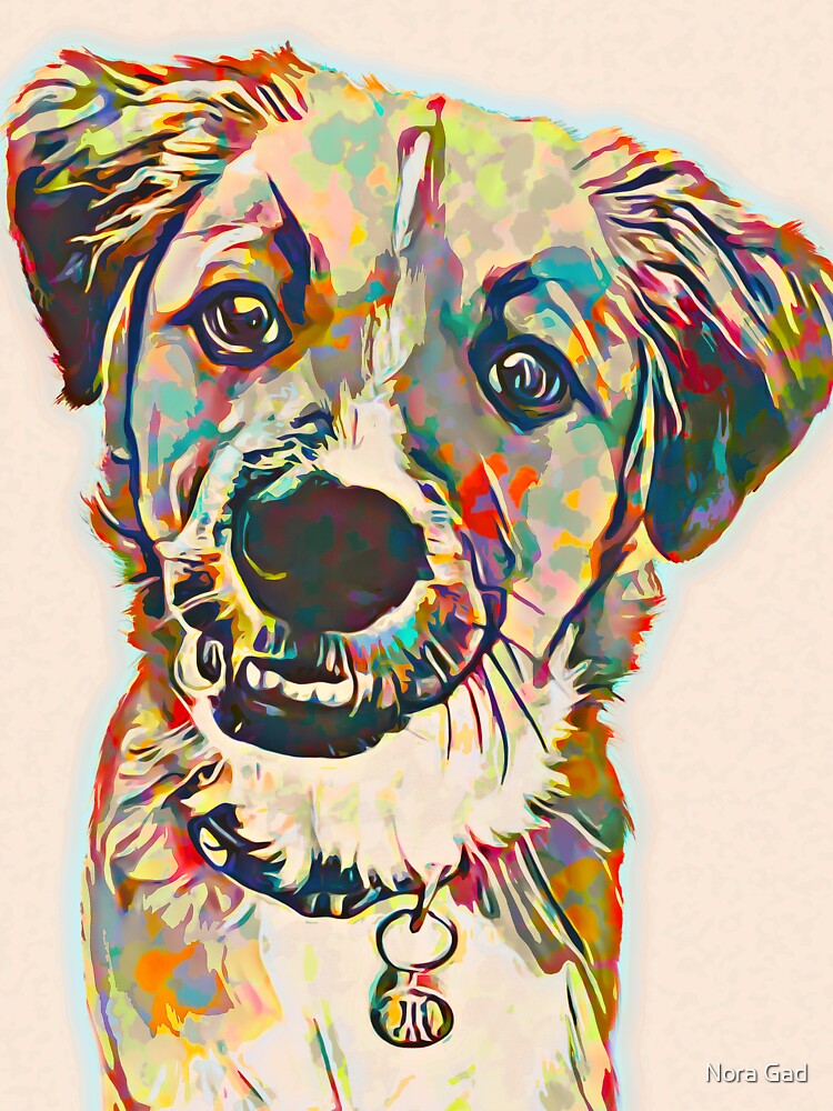 Custom dog portrait  3 by Nora Gad