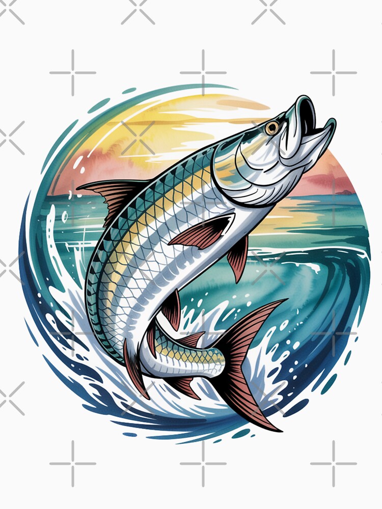 Tarpon in Tropical Storm - Sport Fishing Design by FusiTink