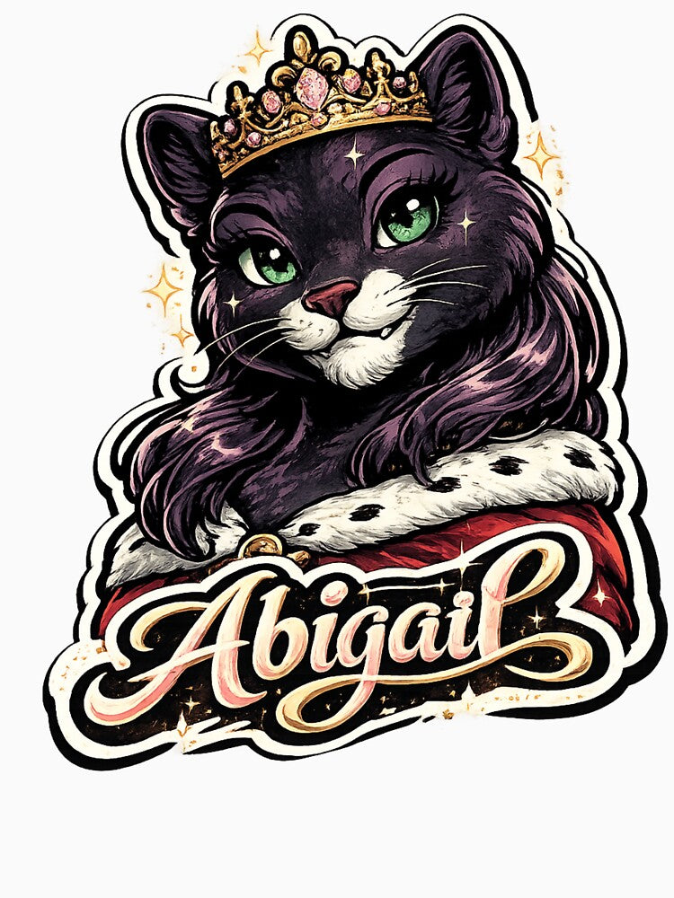 Abigail – Royal Cat Name Mascot by AlexLineArt