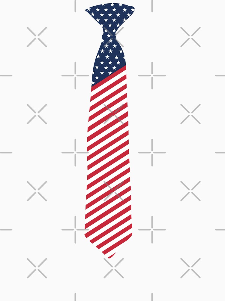 American flag tie by Xatutik.art