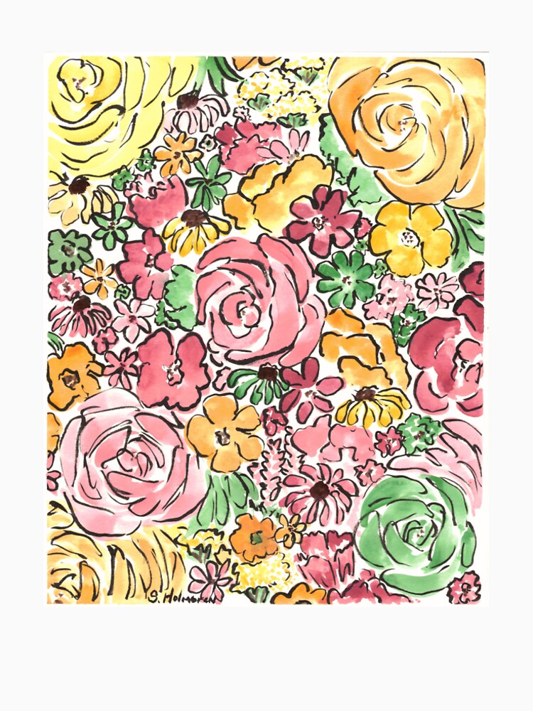 Candy colored flowers by Fog and Fables Art
