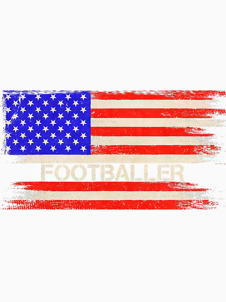 Vintage Usa American Flag Footballer by SkyCloudBlue