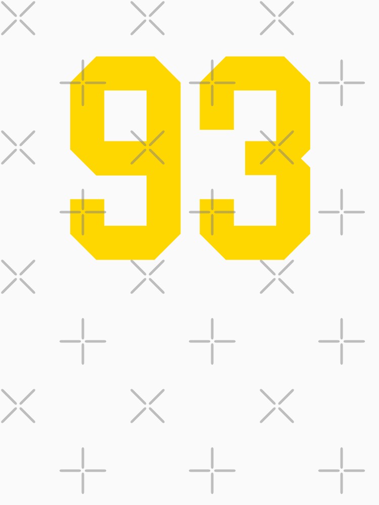 Bold Yellow Sport Number 93 by NECHSTORE