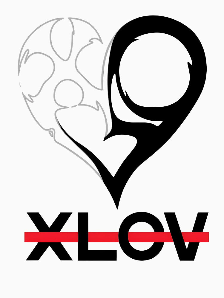 Abstract Heart Strikethrough  Symbol by Odd-Nest-Studio