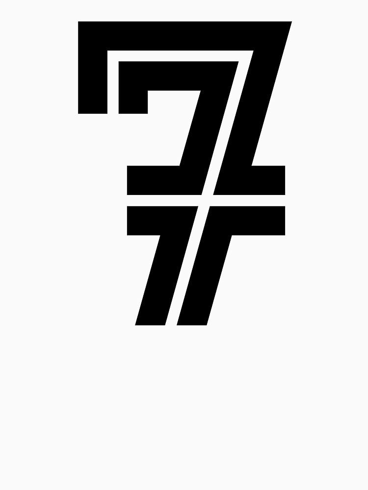 No. 7 / Player Number Seven / Football Player Number 7 (Black) by STUDIO-72