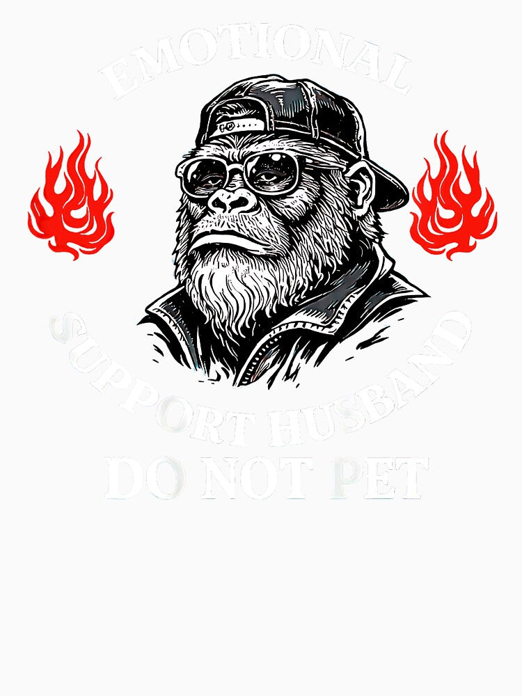 Emotional Support Husband Funny Husband Gift Marriage Humor Do Not Pet Meme by FerminVigo