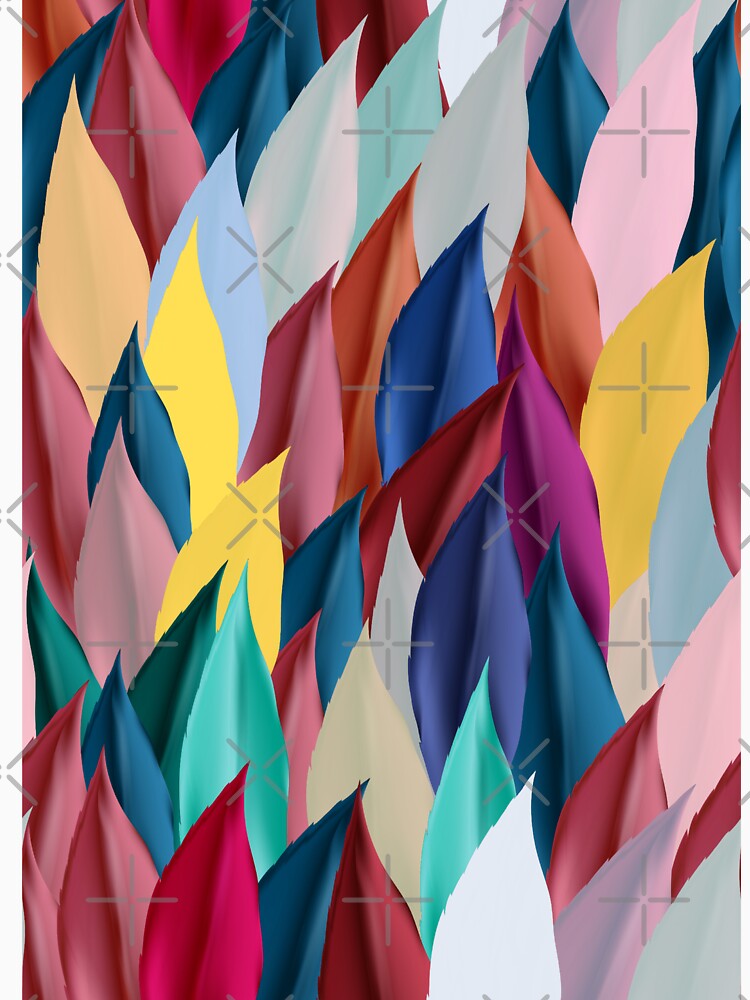 FLORAL PATTERN COLORFUL LEAVES by RetroPlaceee