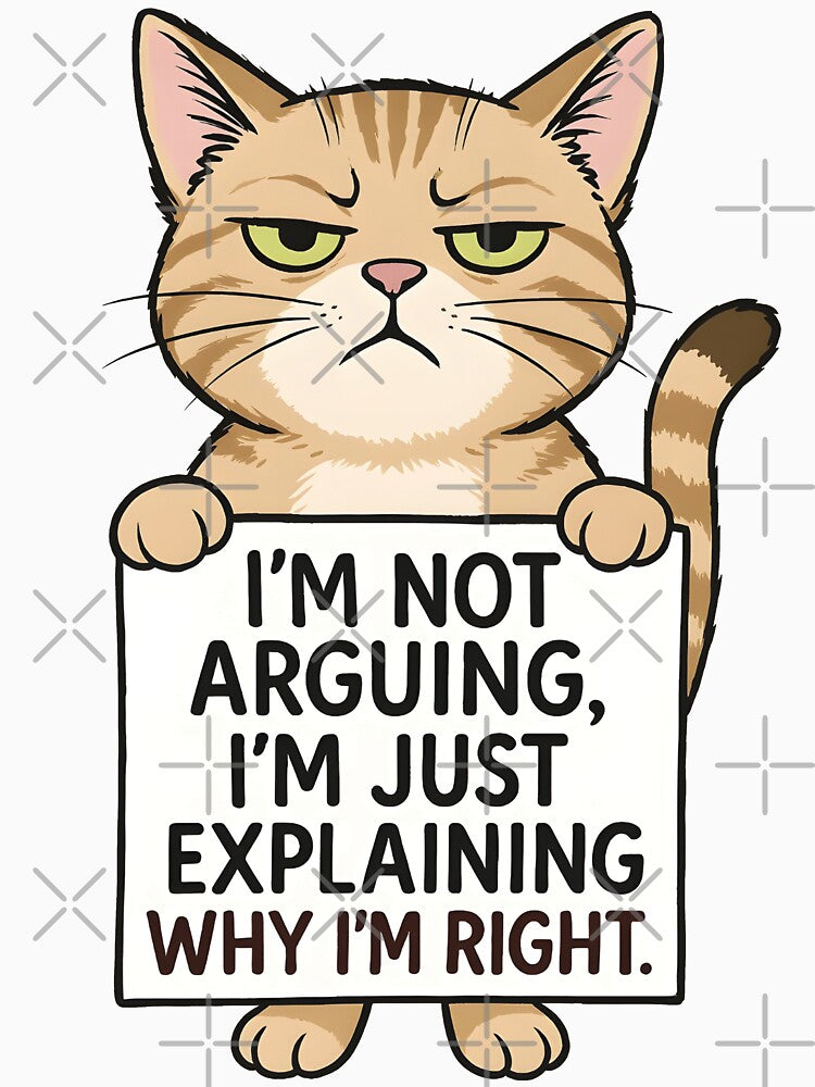 I’m Not Arguing, I’m Just Explaining Why I’m Right – Funny Cat Design by WAUZ