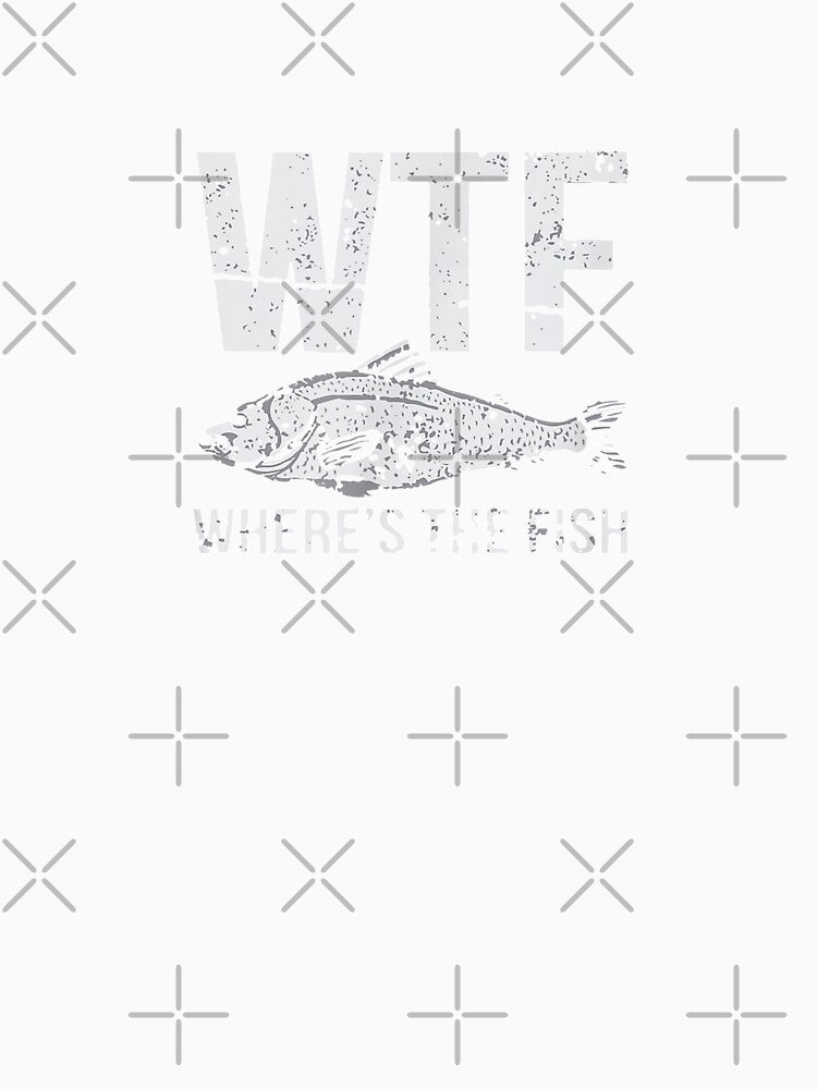 Where's The Fish T-Shirt T-Shirt Logo Cheap Tee Logo Love Shirt Art Tee 80S Print On Demand by DQLRPO