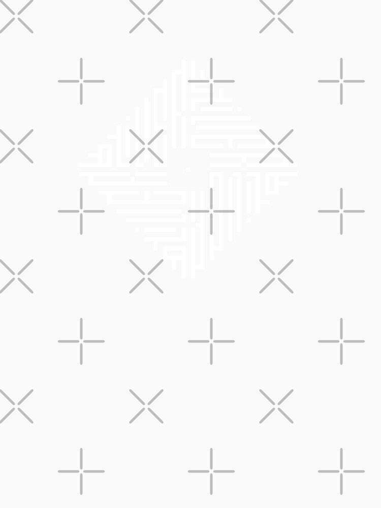 OLIVER | White  | Modern Geometric Kufi Calligraphy | From Name to Art by FOR YOUR NAME