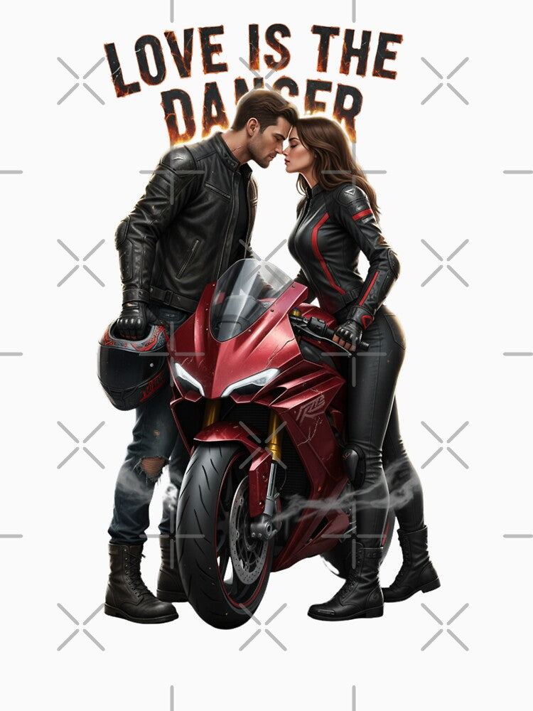 Love Is The Danger – Motorcycle Couple Design by TwoWheels-shop
