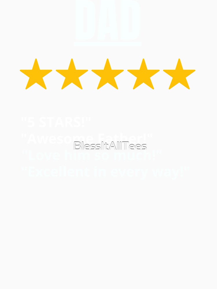 Dad gift 5 star by BlessItAllTees