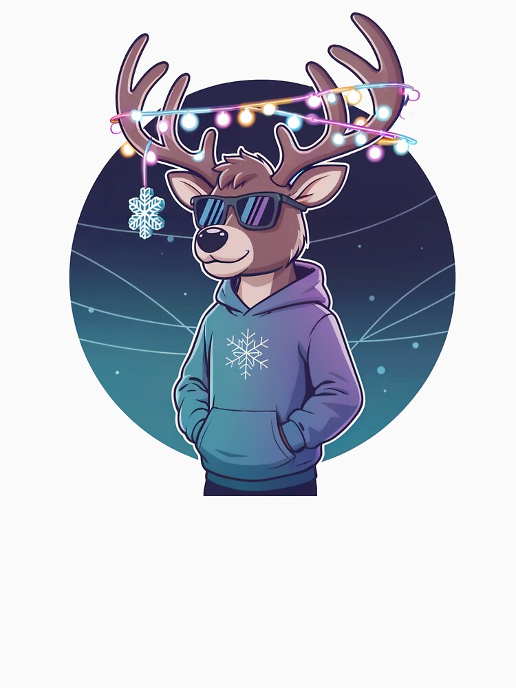 Rebel Reindeer Neon Holiday Vibes by GrzeGorzoG