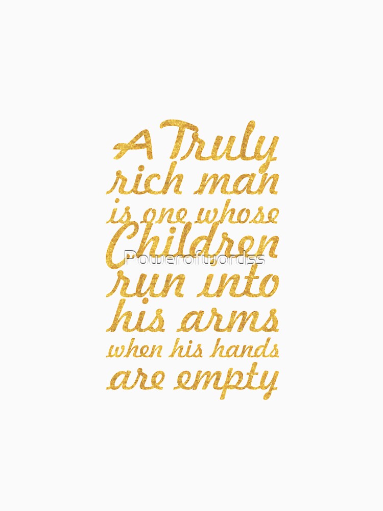 A truly rich man - Inspirational Quote by Powerofwordss