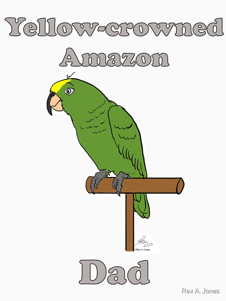 Yellow-crowned Amazon Dad - Oscar Jones by Laughing Parrot Studio