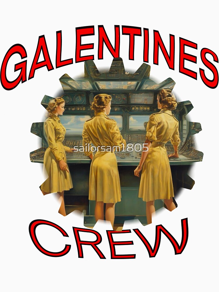 Girls Galentines crew on submarine on Galentines day and Galentines party, gift idea for Galentines day by sailorsam1805