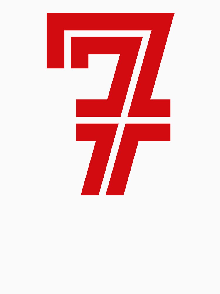 No. 7 / Player Number Seven / Football Player Number 7 (Red) by STUDIO-72