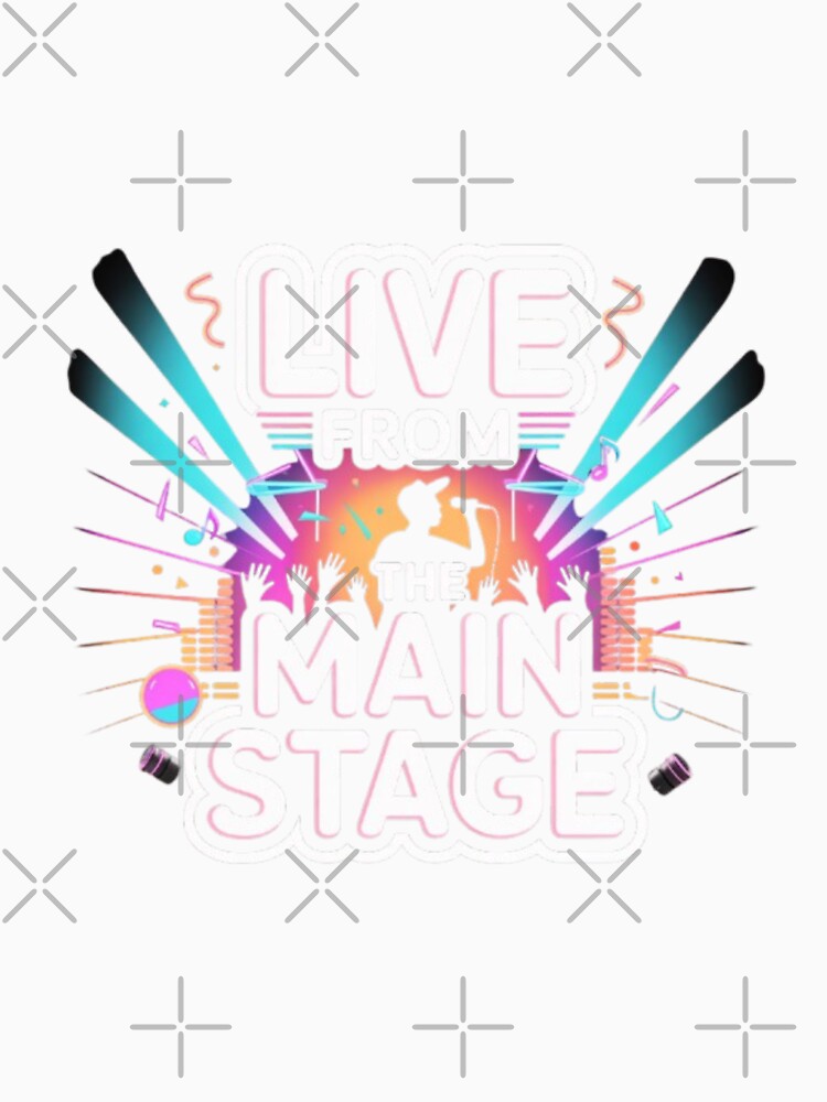 Live From The Main Stage T-Shirt – Neon Concert Music Graphic for Festival Fans & Music Lovers by GemBob Creations