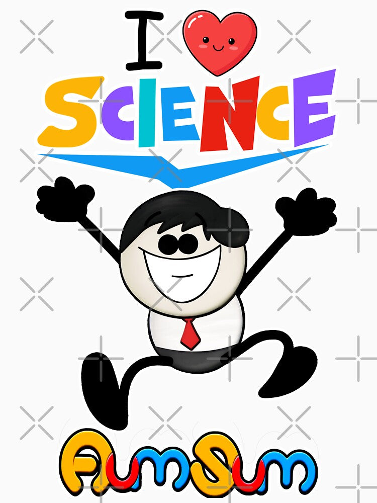 I Love Science AumSum Time Fun STEM Kids Design by VZCreativeLab