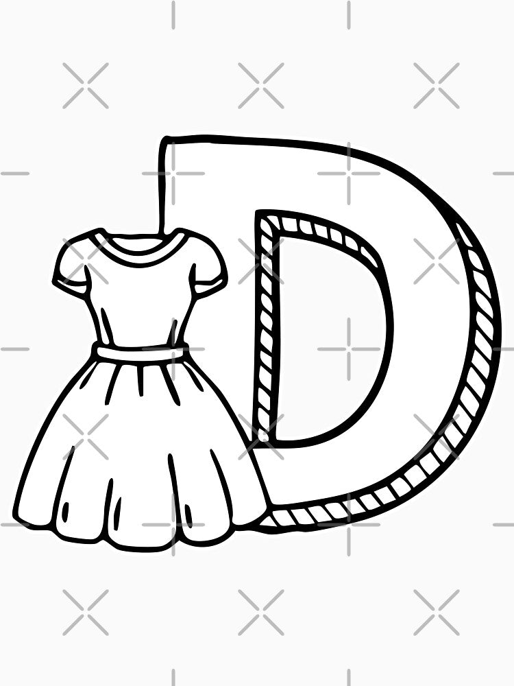 A Dress beside letter D by rasagamastore
