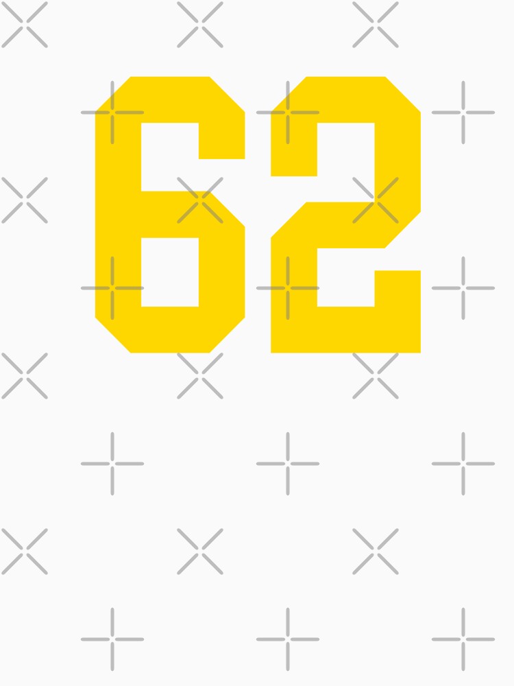 Bold Yellow Sport Number 62 by NECHSTORE