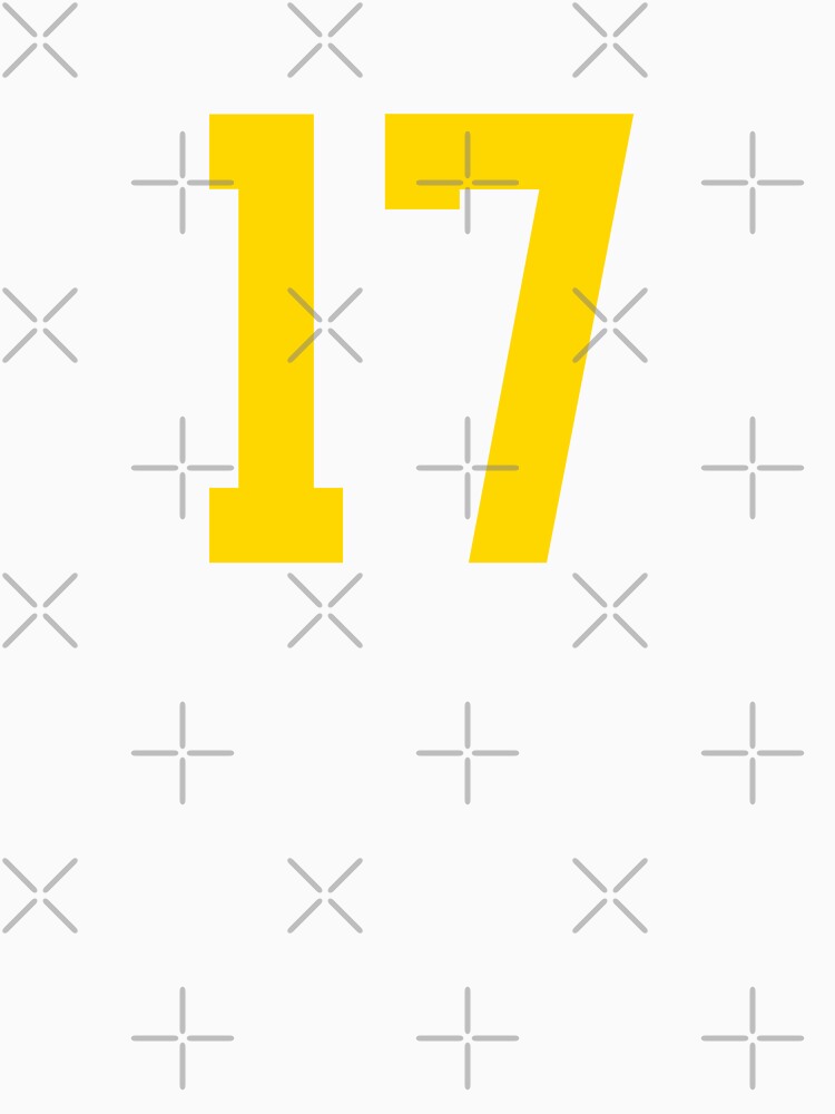 Bold Yellow Sports Number 17 by NECHSTORE