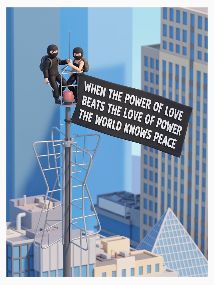 Viral Rooftop Proposal 3D Sticker | Skyscraper Power of Love Quote by ravikiran2195