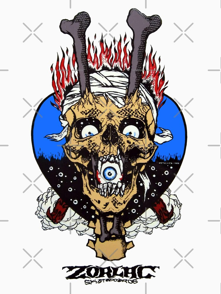 Pushead Zorlac Chopstix Skull by Pus Fan