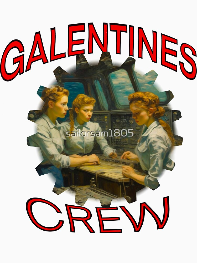 3 Girls Galentines crew on submarine on Galentines day and Galentines party, gift idea for Galentines day by sailorsam1805