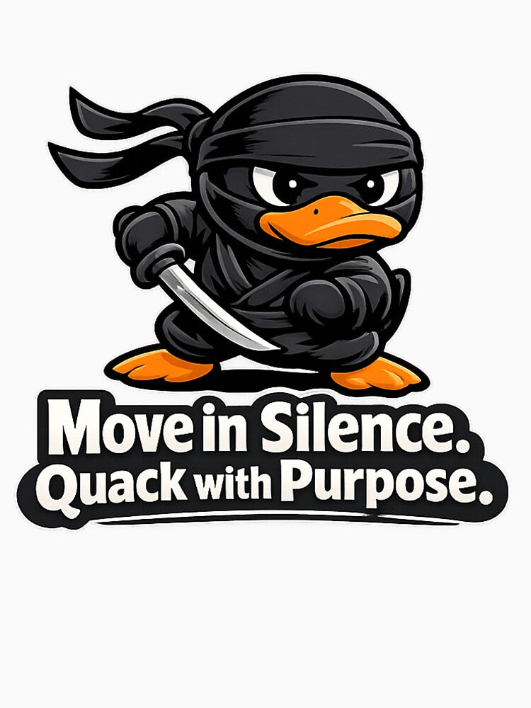 Motivational Ninja Duck with Inspirational Quote by Quack Republic | Camisetas