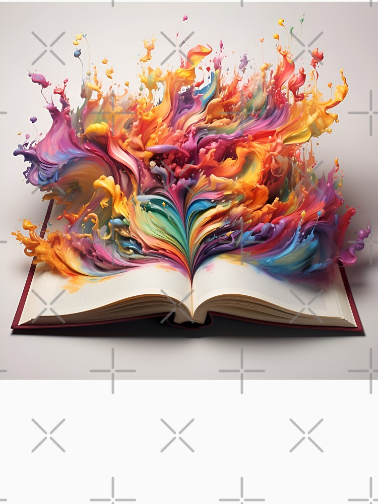 colorful abstract book digital art print by dcrc
